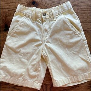 J. khaki light yellow shorts- size 8R-with adjustable waist and button closure